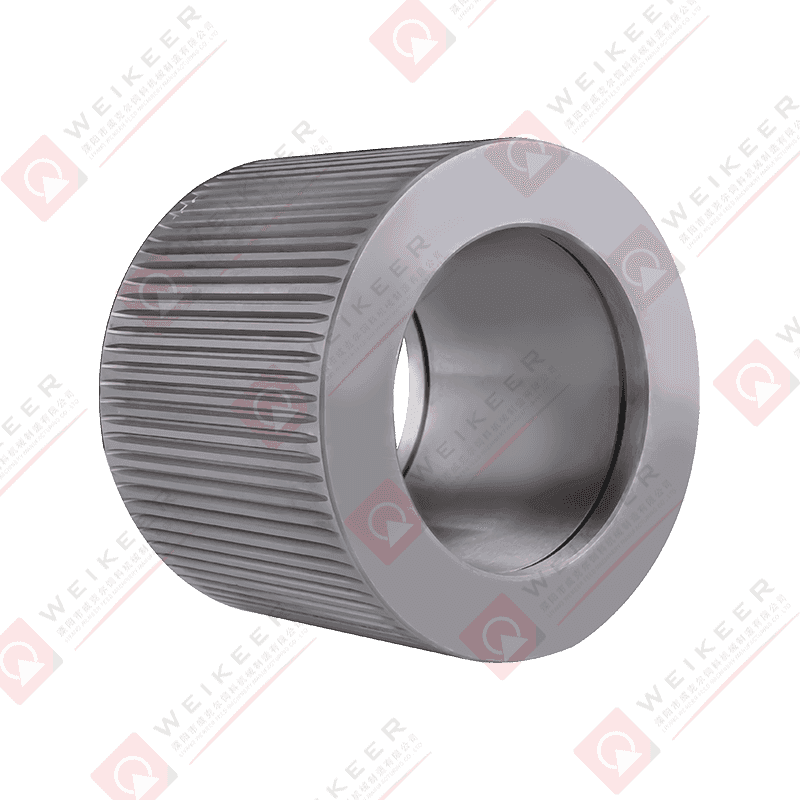 Rullo per pellet ondulato in acciaio legato con estremità chiusa Rullo per pellet ondulato in acciaio legato con estremità chiusa