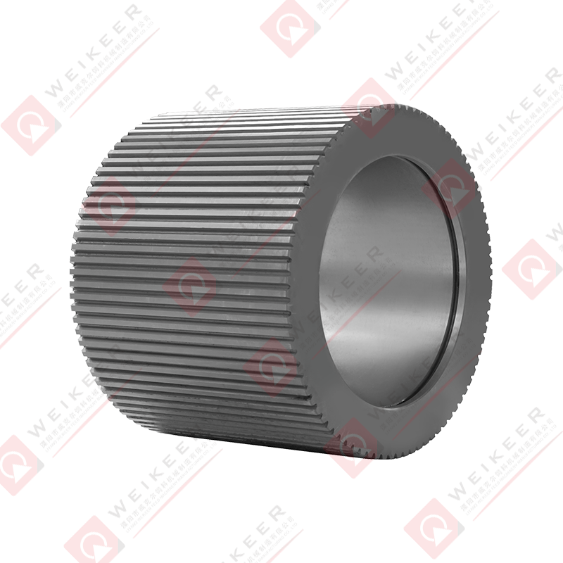 Rullo per pellet in acciaio con cuscinetto ondulato a estremità aperta