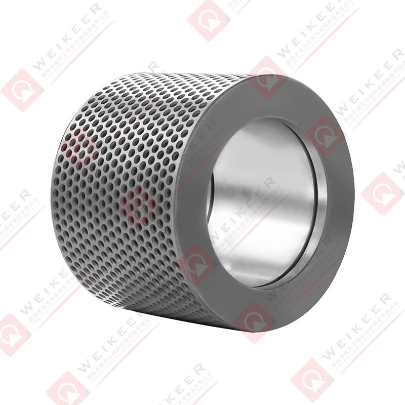 Rullo per pellet in acciaio per molle con fossette Rullo per pellet in acciaio per molle con fossette
